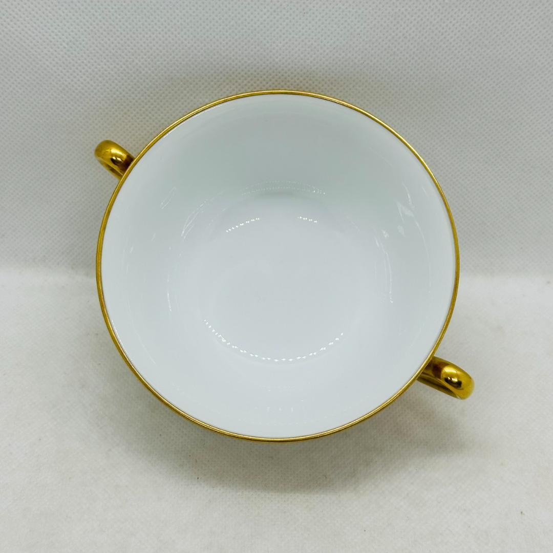 専用未使用 大倉陶園 片葉金蝕 スープカップ 6客セット 白磁金彩