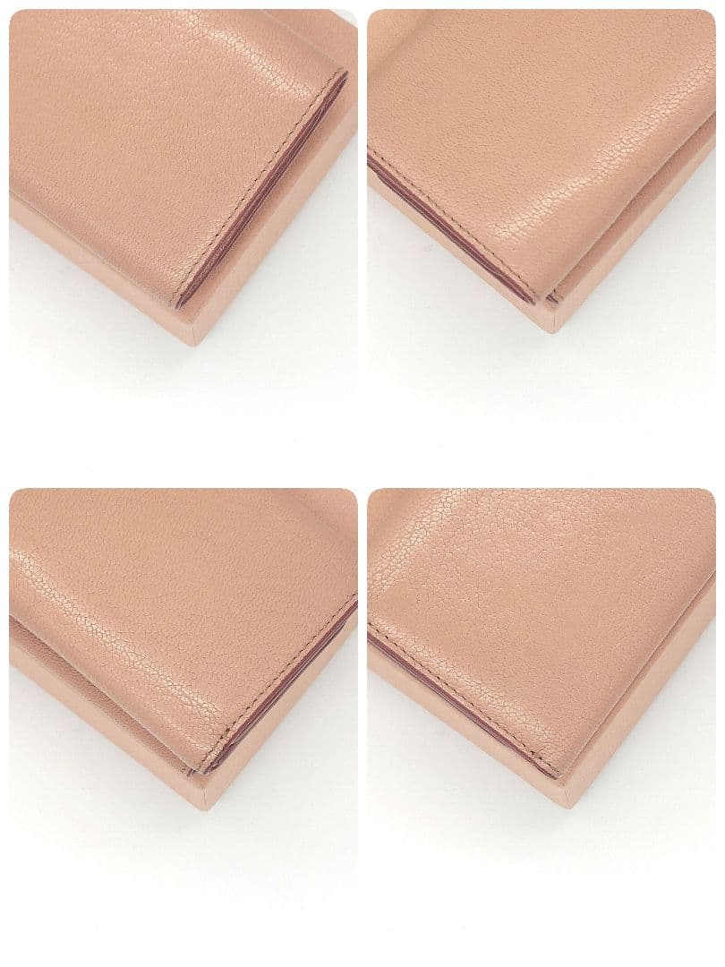 【もか】MIUMIU 三つ折り財布 コンパクトウォレット ゴールドロゴ