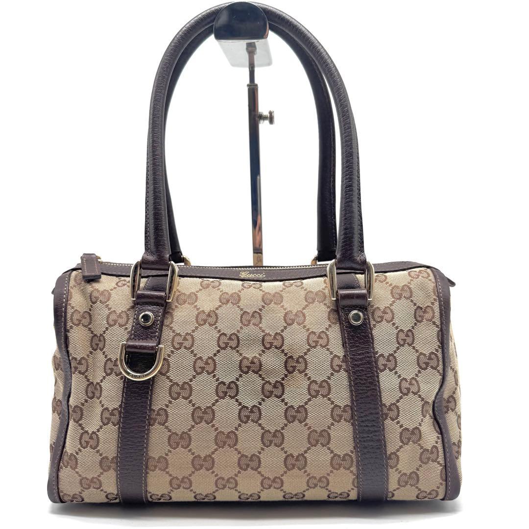 【極美品✨】グッチ ミニボストンバッグ アビー キャンバス GG柄 肩掛け