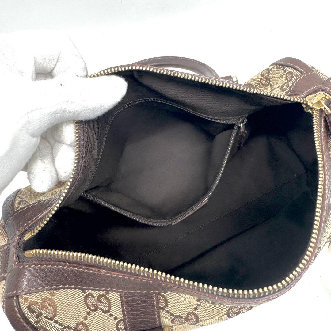 【極美品✨】グッチ ミニボストンバッグ アビー キャンバス GG柄 肩掛け