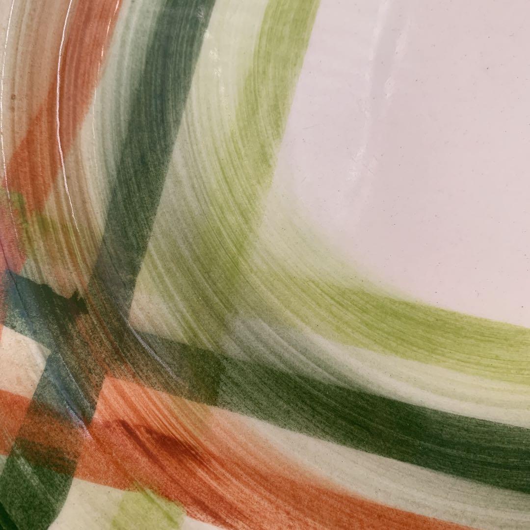 ビンテージ50s 手描き皿４枚&グラタン皿1枚 セットで