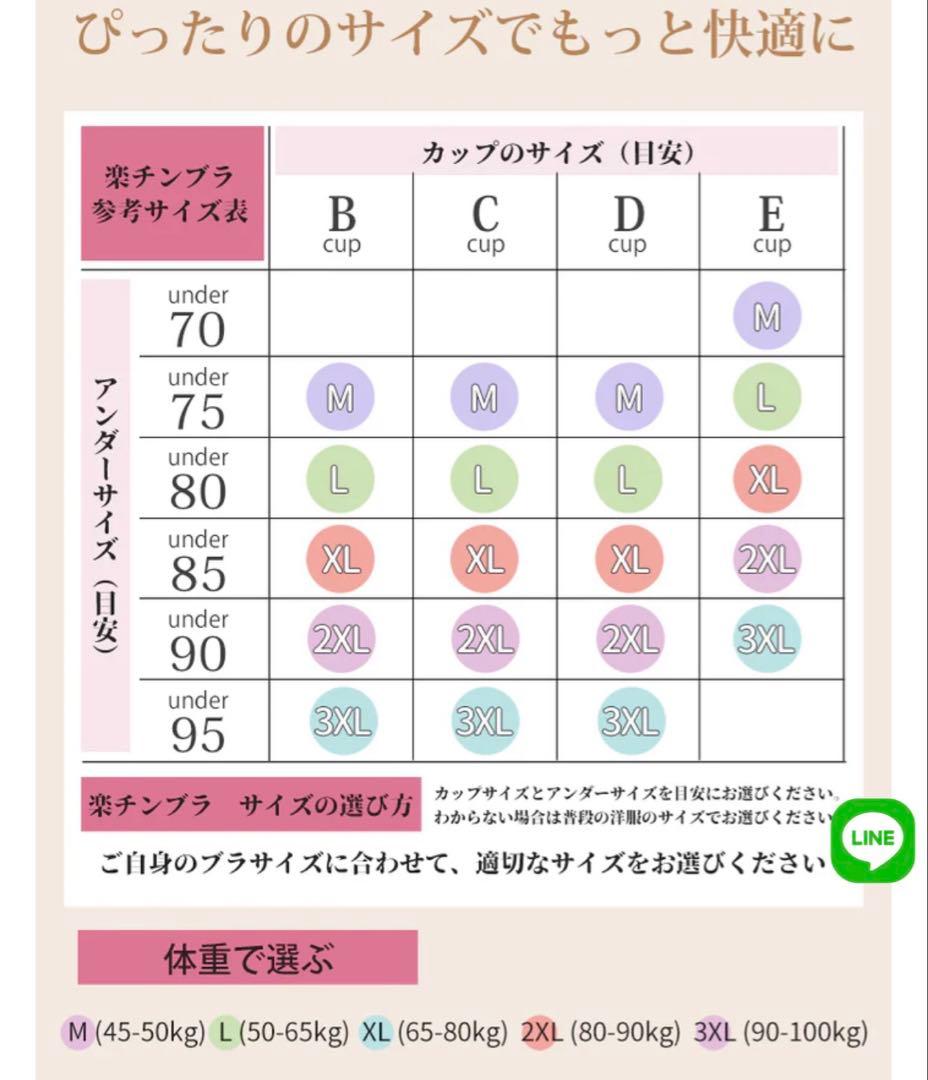 VEIMIA シームレス・胸を小さく見せるブラ　3枚セット　Lサイズ