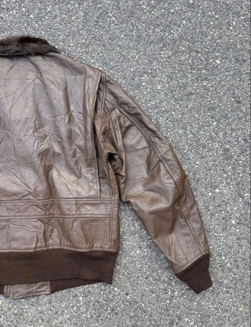 実物 サイズ44G-1 USN レザージャケット フライトジャケット MA-1