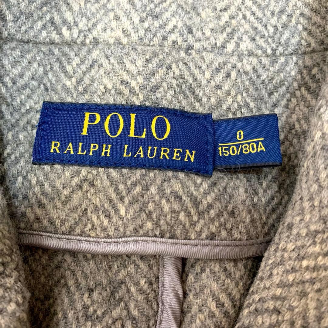 ポロ ラルフローレン ウール 100% ヘリンボーン ロング コート ベルト