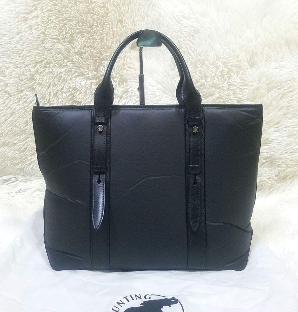 【極美品】HUNTING WORLD トートバッグ バチュークロス 大容量 黒