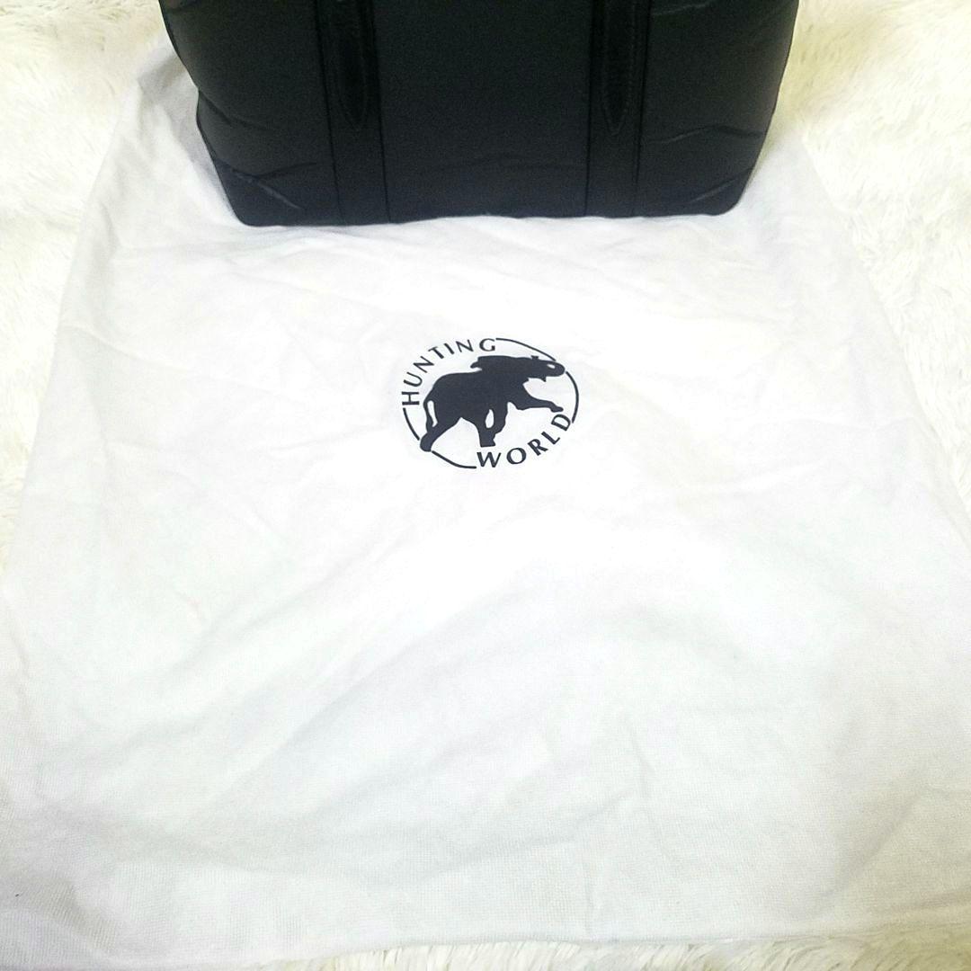 【極美品】HUNTING WORLD トートバッグ バチュークロス 大容量 黒