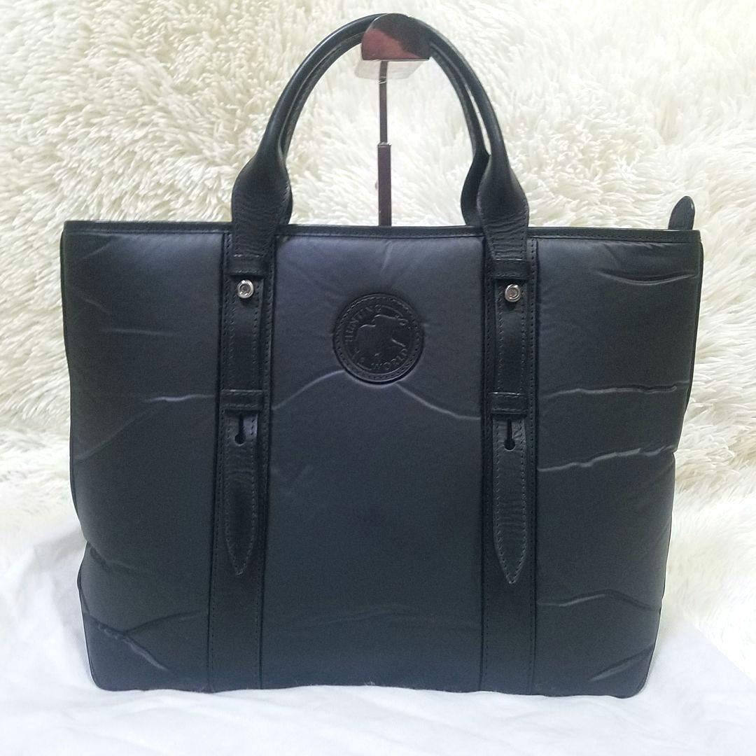 【極美品】HUNTING WORLD トートバッグ バチュークロス 大容量 黒