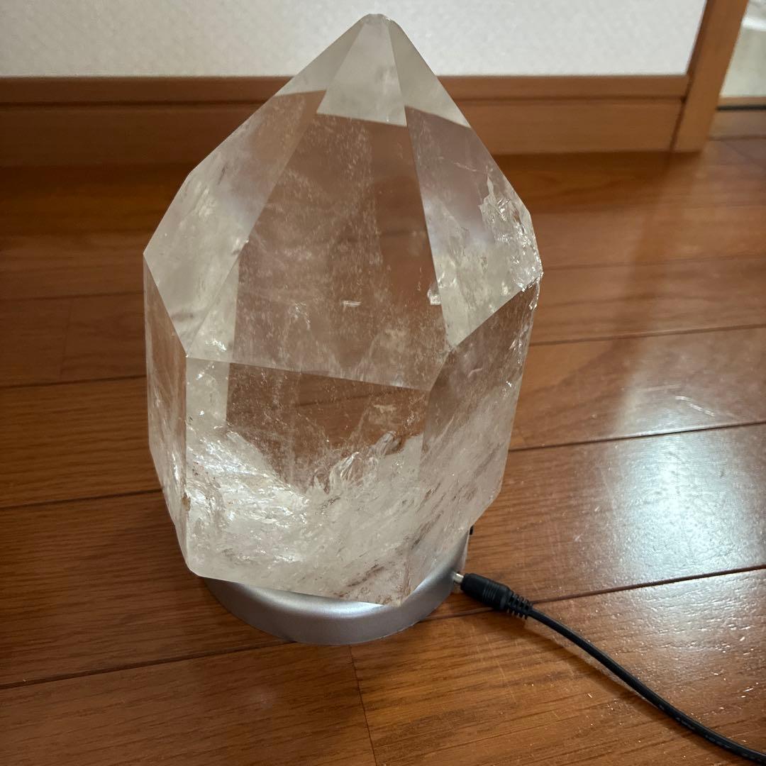 天然石/六角柱/水晶/台座付