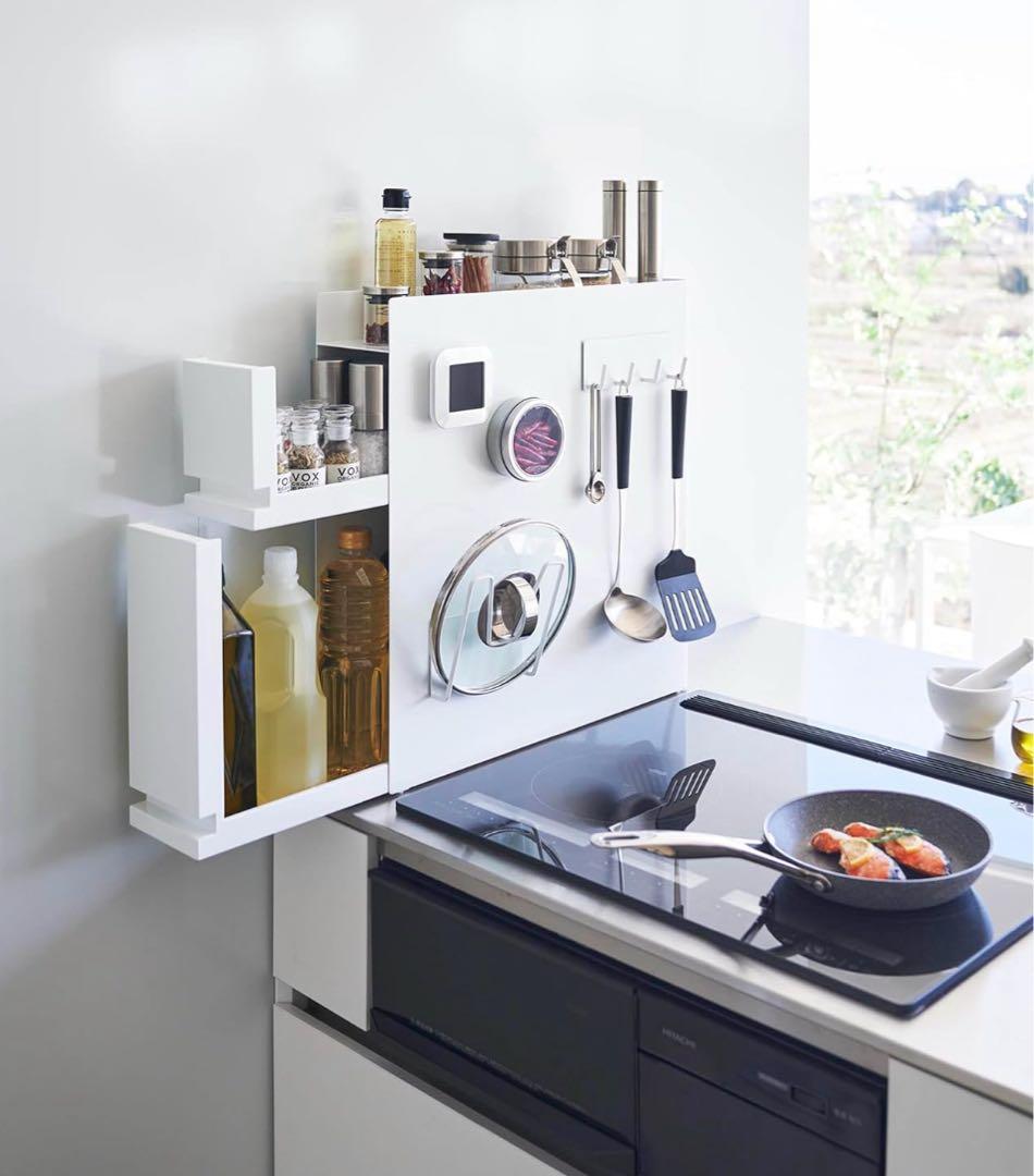 山崎実業(Yamazaki) 隠せる 調味料ラック 2段 ホワイト　tower