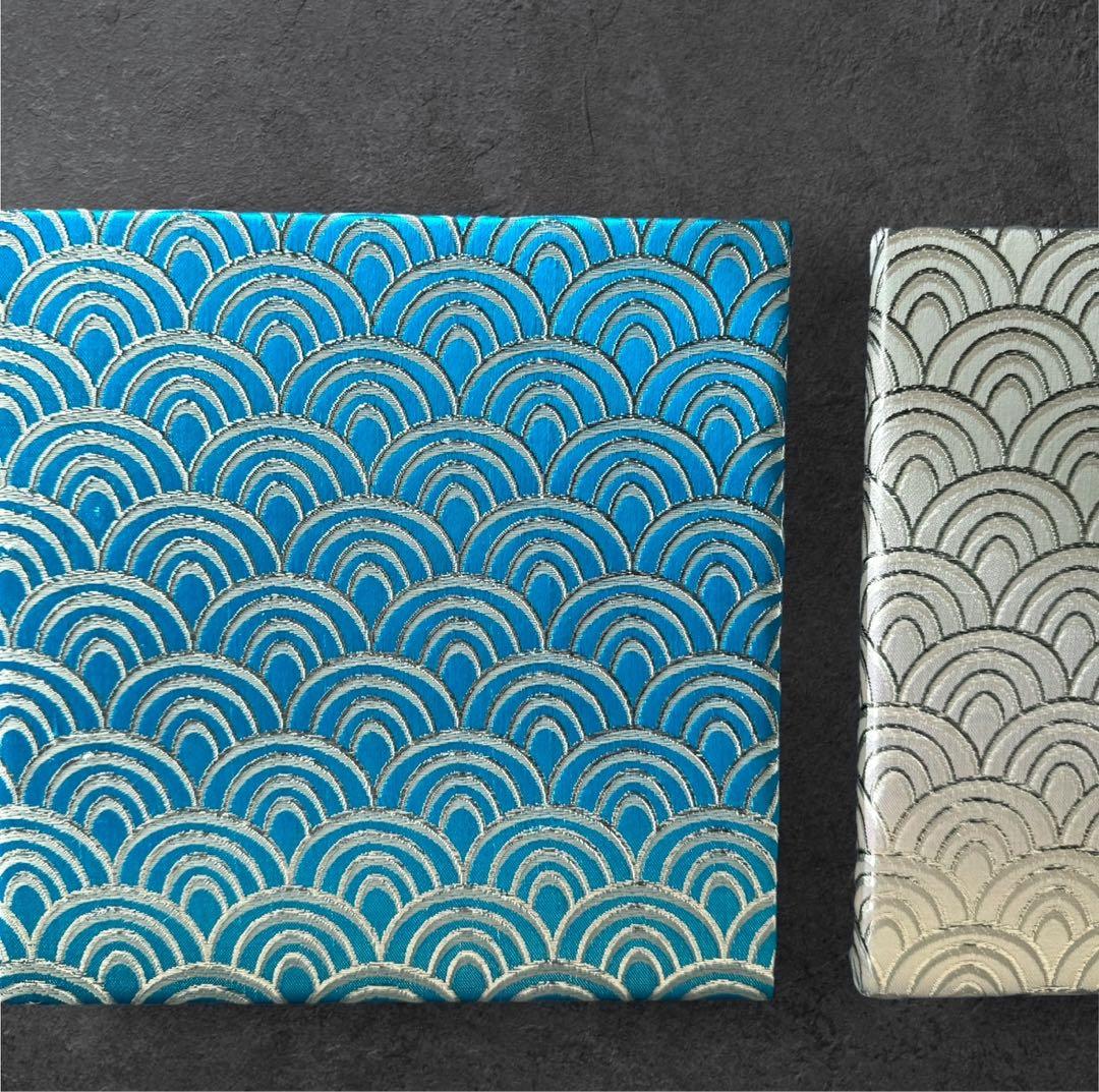 ◼︎009◼︎和柄ファブリックパネル (3セット) 青海波 和モダン