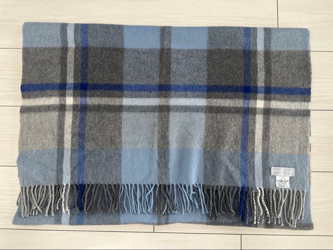 Joshua Ellis ジョシュアエリス カシミヤ100% チェックマフラー