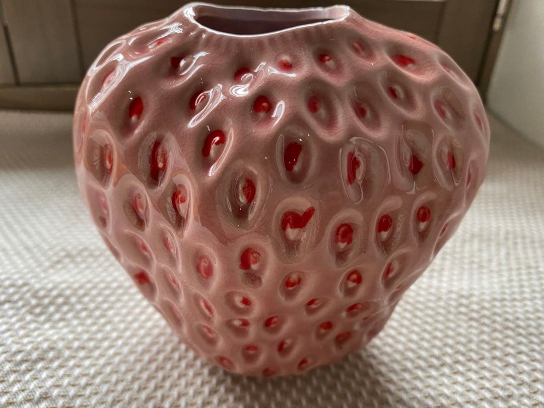 花瓶・フラワースタンド [DES POTS] FRUITS VASE strawberry pink S