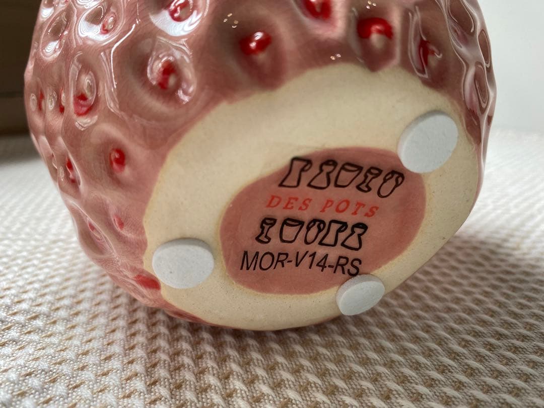 花瓶・フラワースタンド [DES POTS] FRUITS VASE strawberry pink S