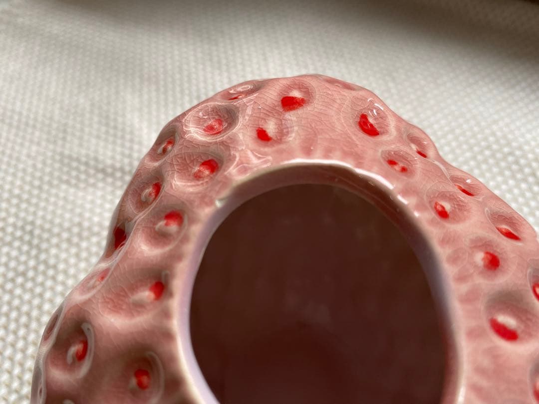 花瓶・フラワースタンド [DES POTS] FRUITS VASE strawberry pink S