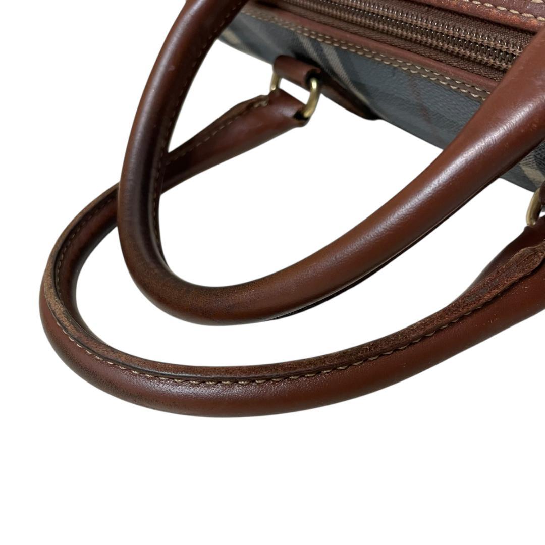 BURBERRY バーバリー ノバチェック ボストンバッグ 水色