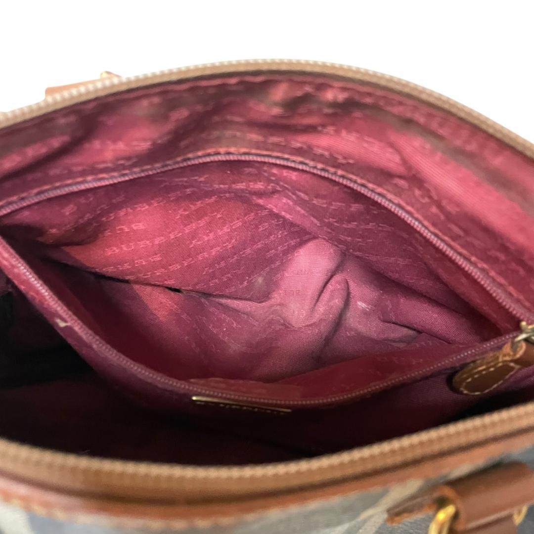 BURBERRY バーバリー ノバチェック ボストンバッグ 水色