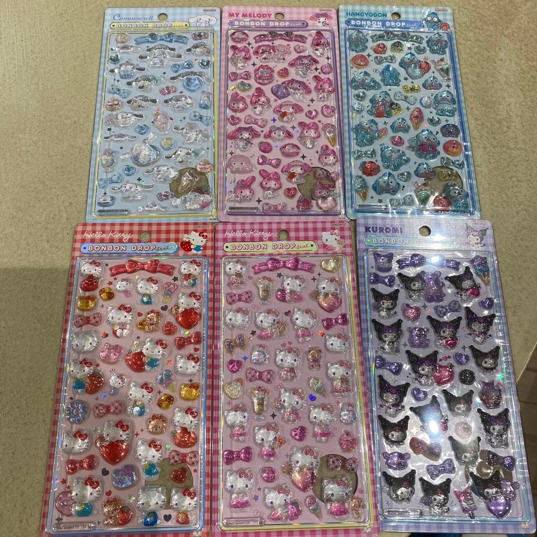 【正規品】サンリオ　第2弾　6種　ボンボンドロップシール