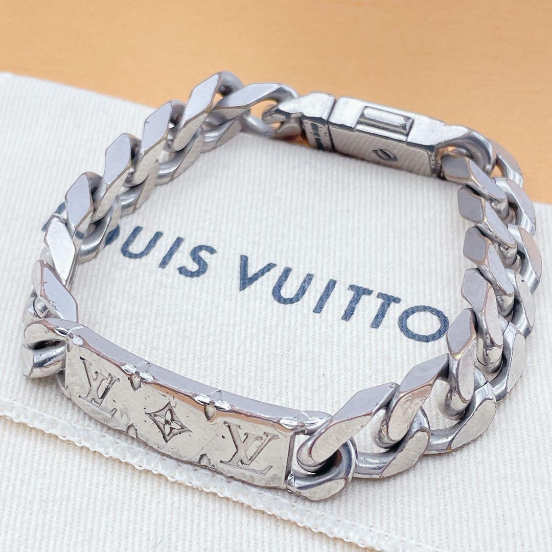 LOUIS VUITTON ブレスレット　チェーン　喜平　プレート　ID コリエ
