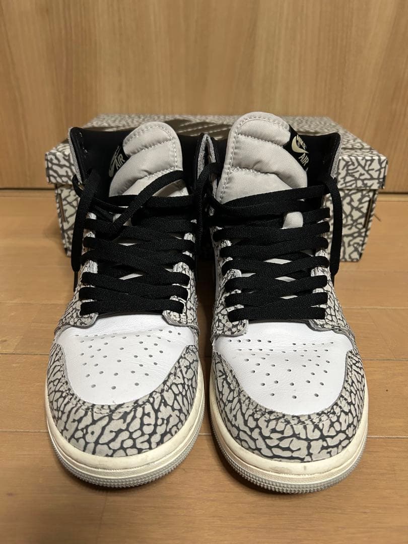 靴 Nike Air Jordan 1 \"White Cement/Safari\"