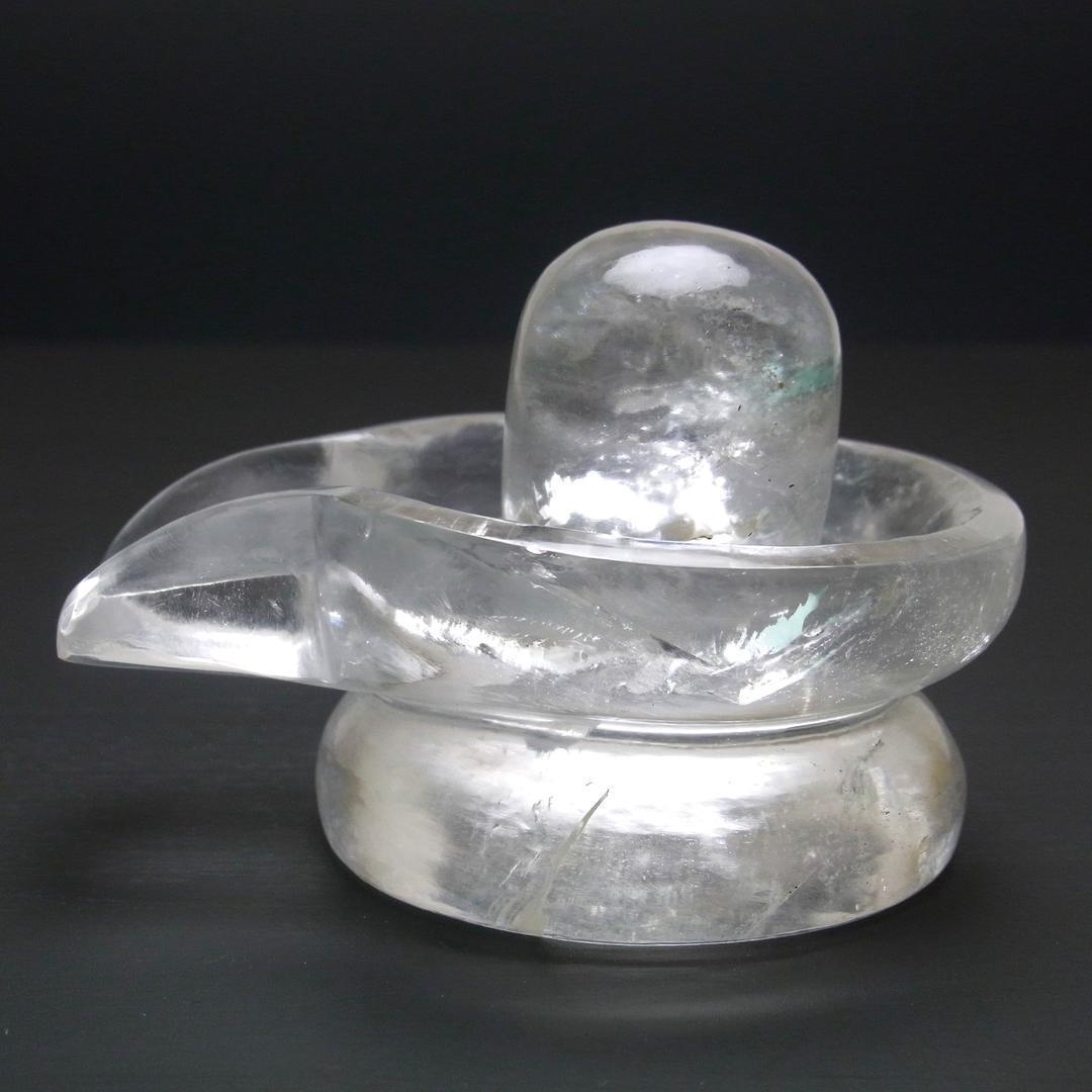 ネパール ガネーシュヒマール産 ヒマラヤン水晶製 シバリンガム 185g