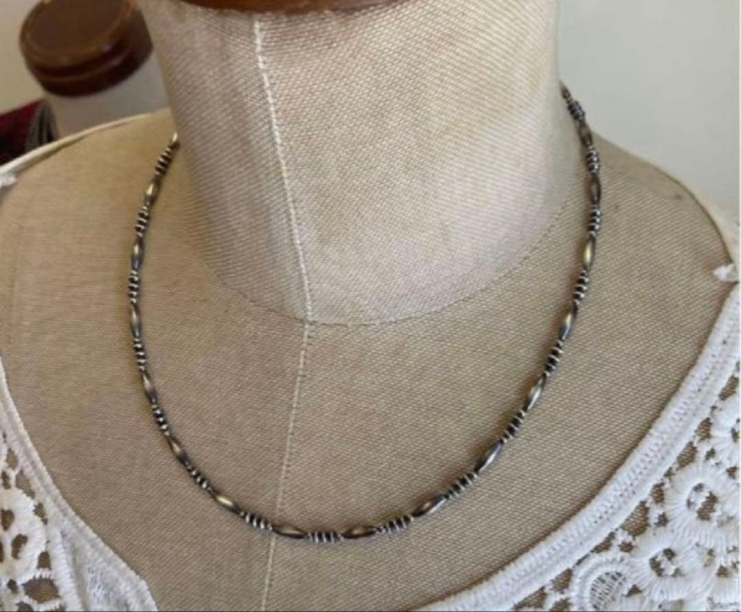 SV925製 ナバホパール　当店オリジナルデザインネックレス　44cm