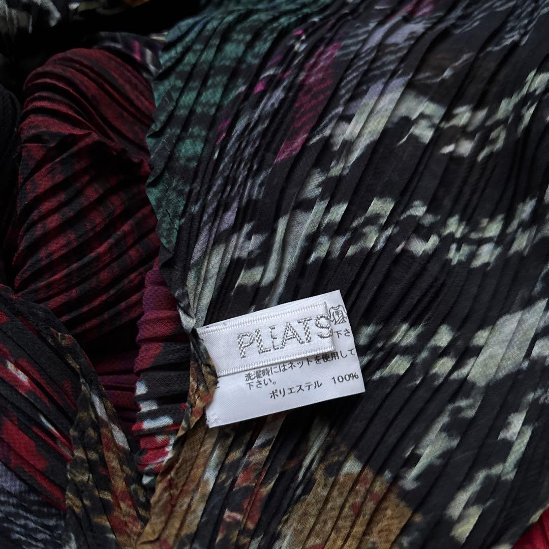 極美品　PLEATS PLEASE パッチワーク柄ストール