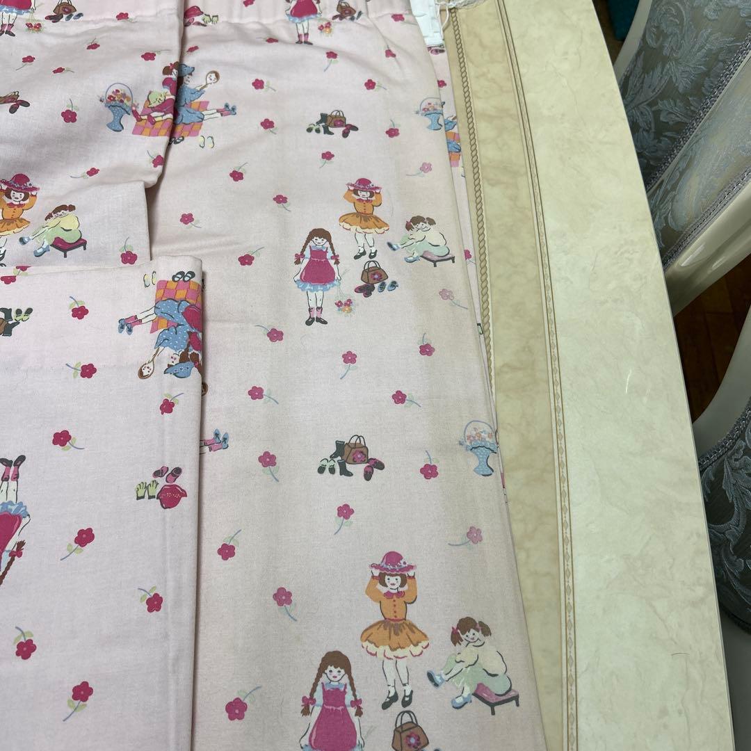 ローラアシュレイ　コットンカーテン　イギリス製　ヴィンテージ