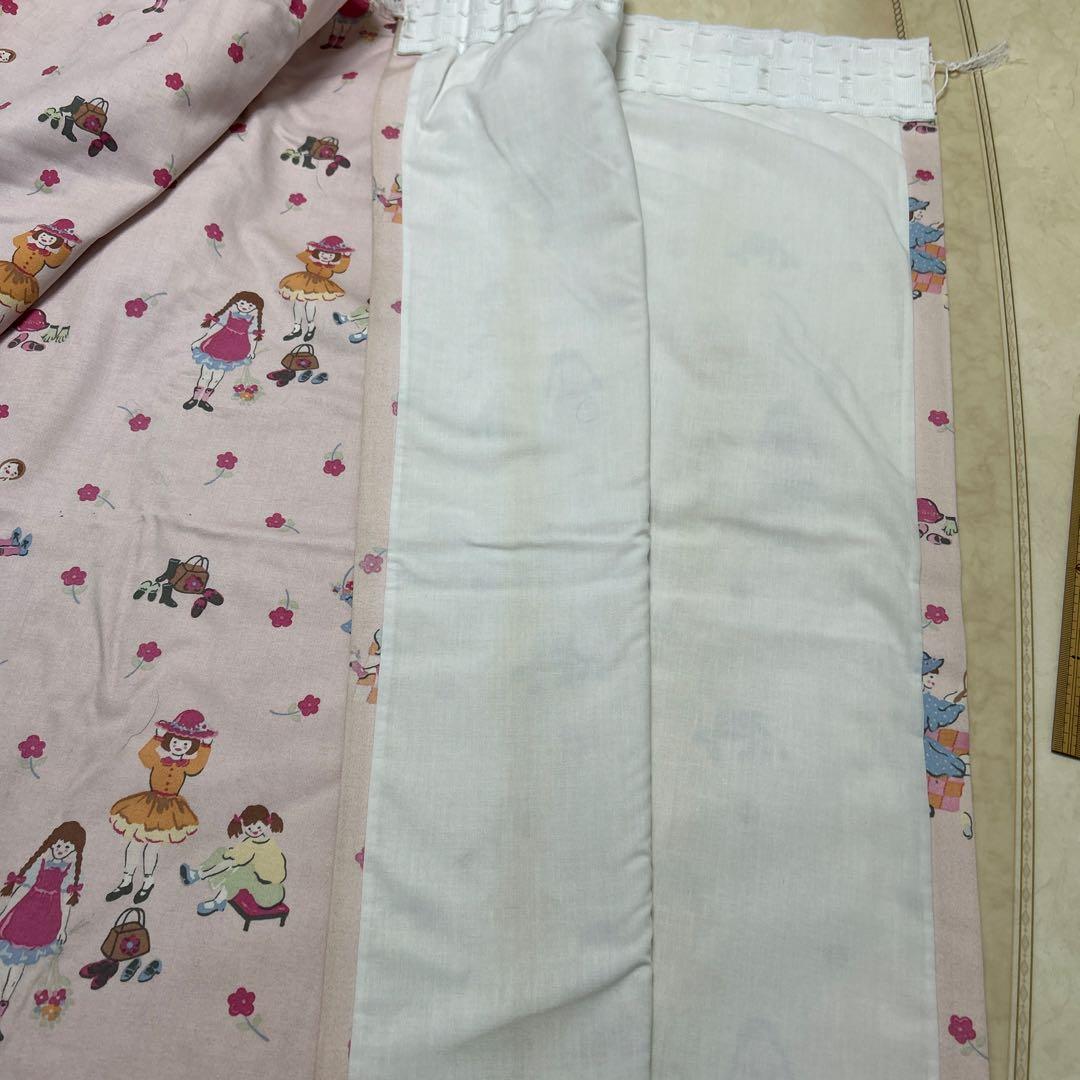 ローラアシュレイ　コットンカーテン　イギリス製　ヴィンテージ