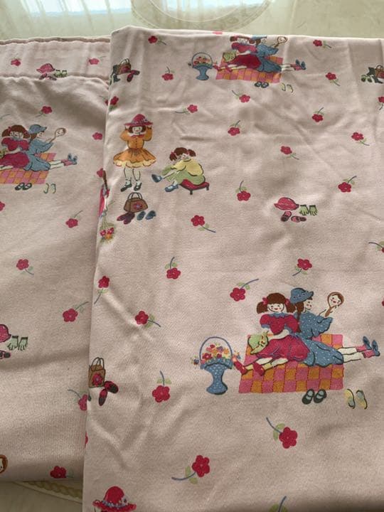 ローラアシュレイ　コットンカーテン　イギリス製　ヴィンテージ