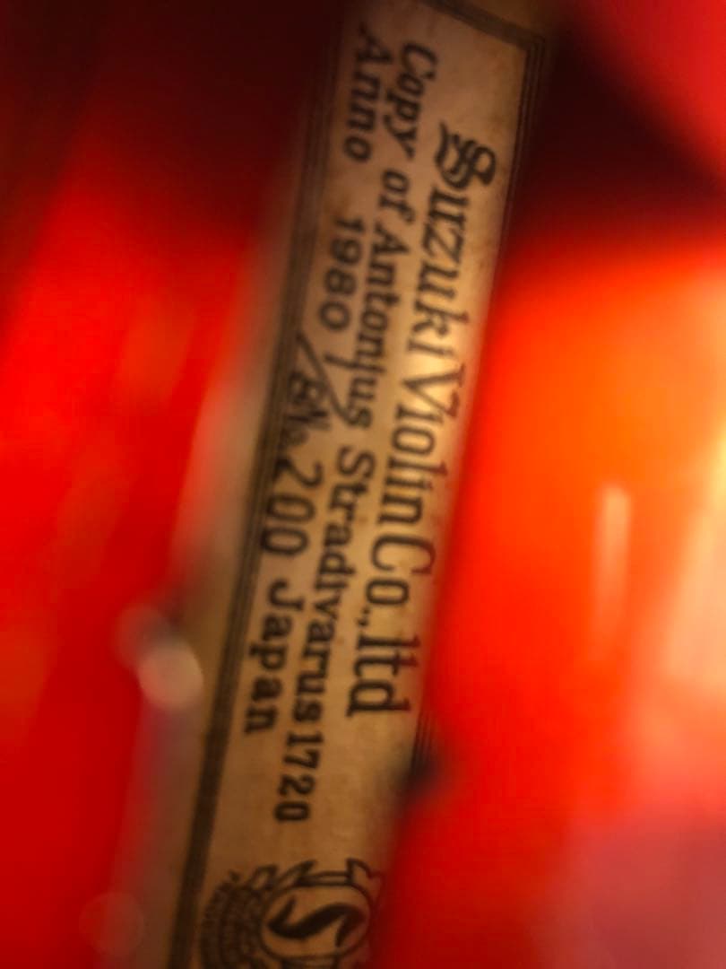 【駒&魂柱調整済】Suzuki分数バイオリンNo200 1/8 1980