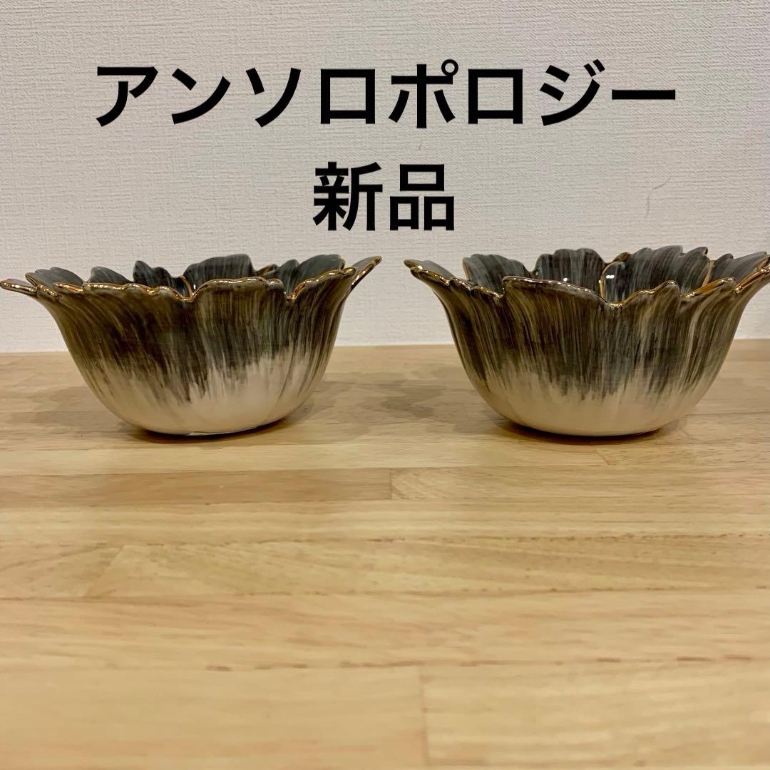 未使用 ANTHROPOLOGIE アンソロポロジー 花ボウル 小 2個 完売品