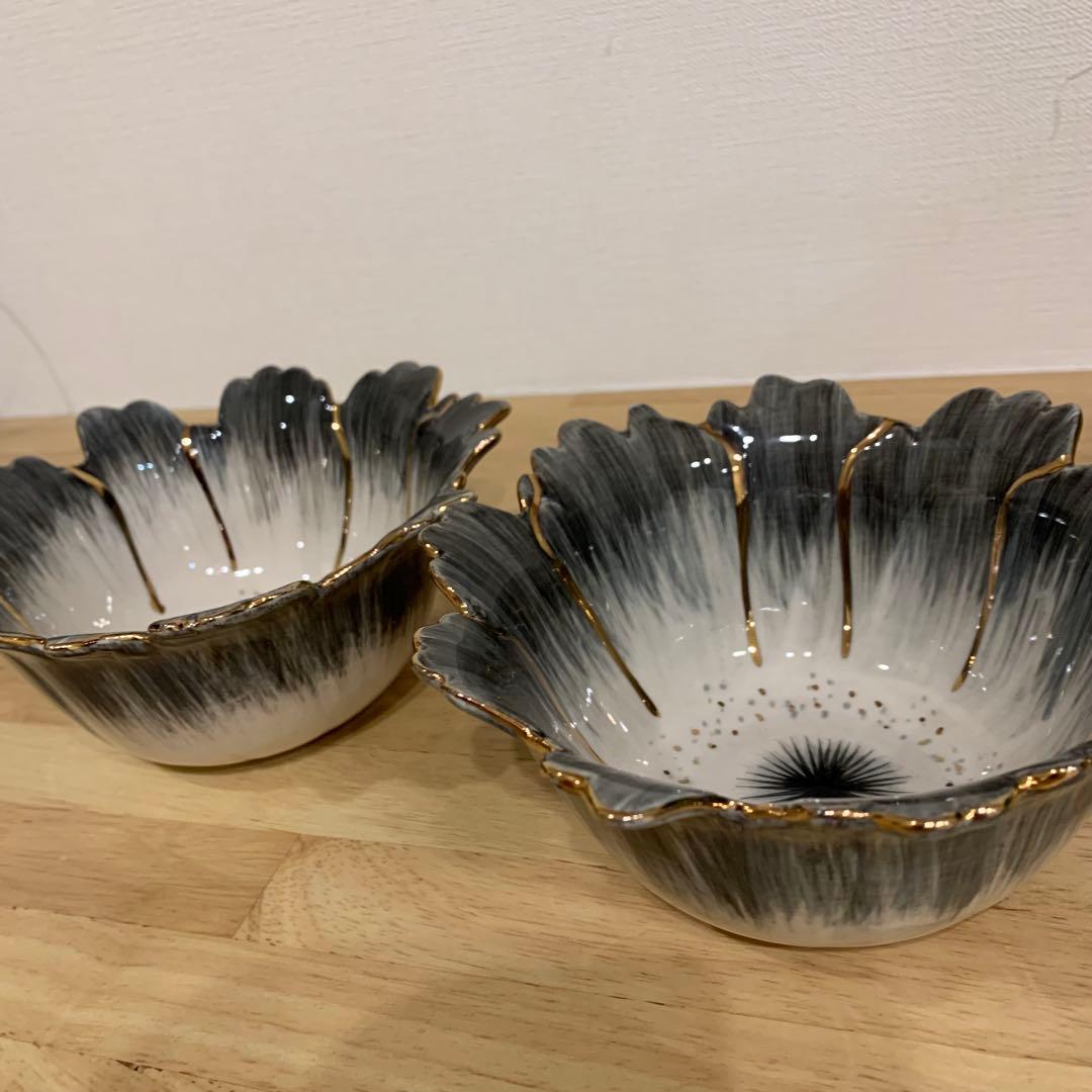 未使用 ANTHROPOLOGIE アンソロポロジー 花ボウル 小 2個 完売品