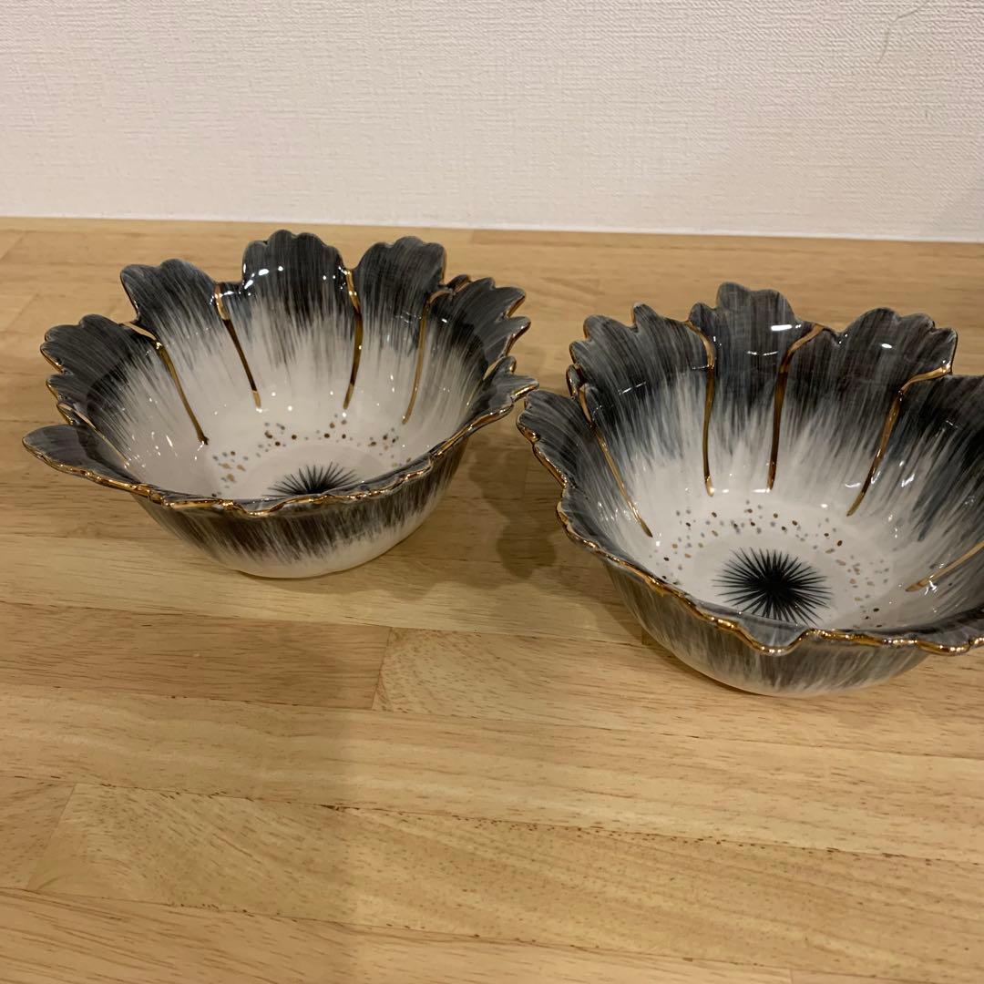 未使用 ANTHROPOLOGIE アンソロポロジー 花ボウル 小 2個 完売品