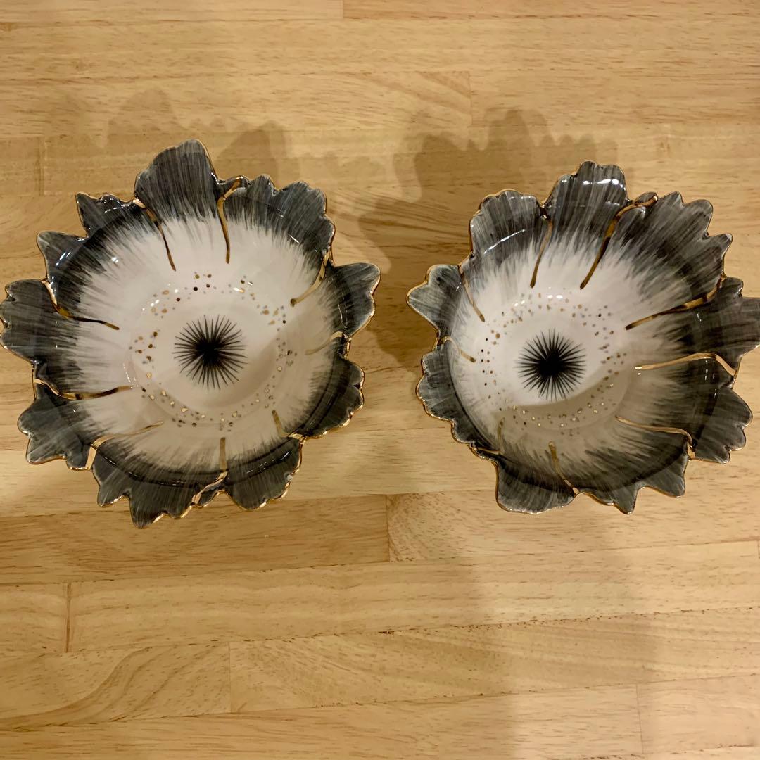 未使用 ANTHROPOLOGIE アンソロポロジー 花ボウル 小 2個 完売品