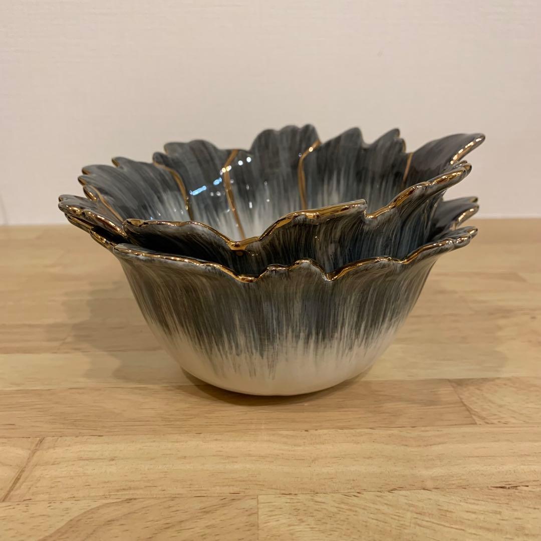 未使用 ANTHROPOLOGIE アンソロポロジー 花ボウル 小 2個 完売品