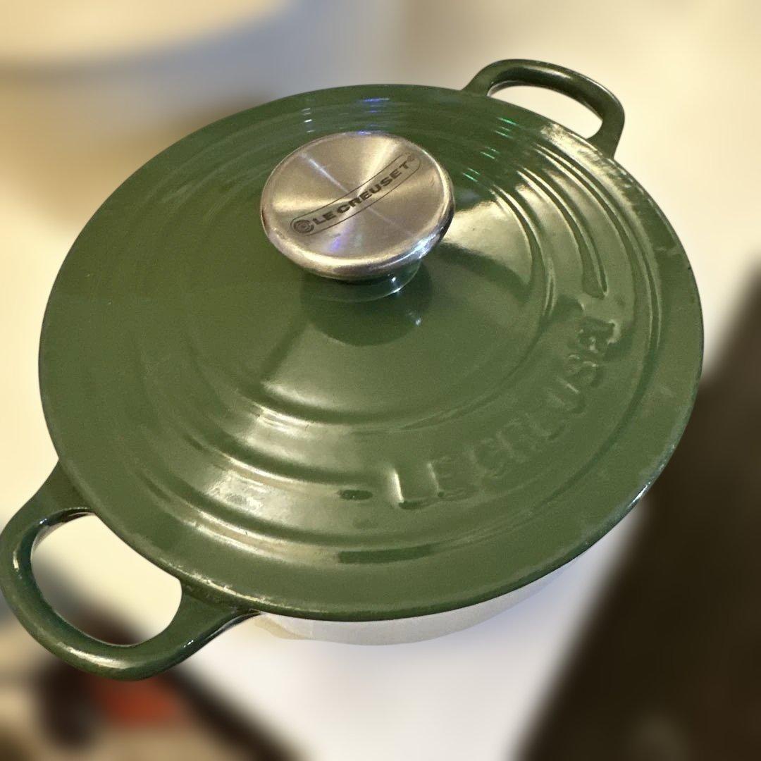 Le Creuset 両手鍋 グリーン 約18cm
