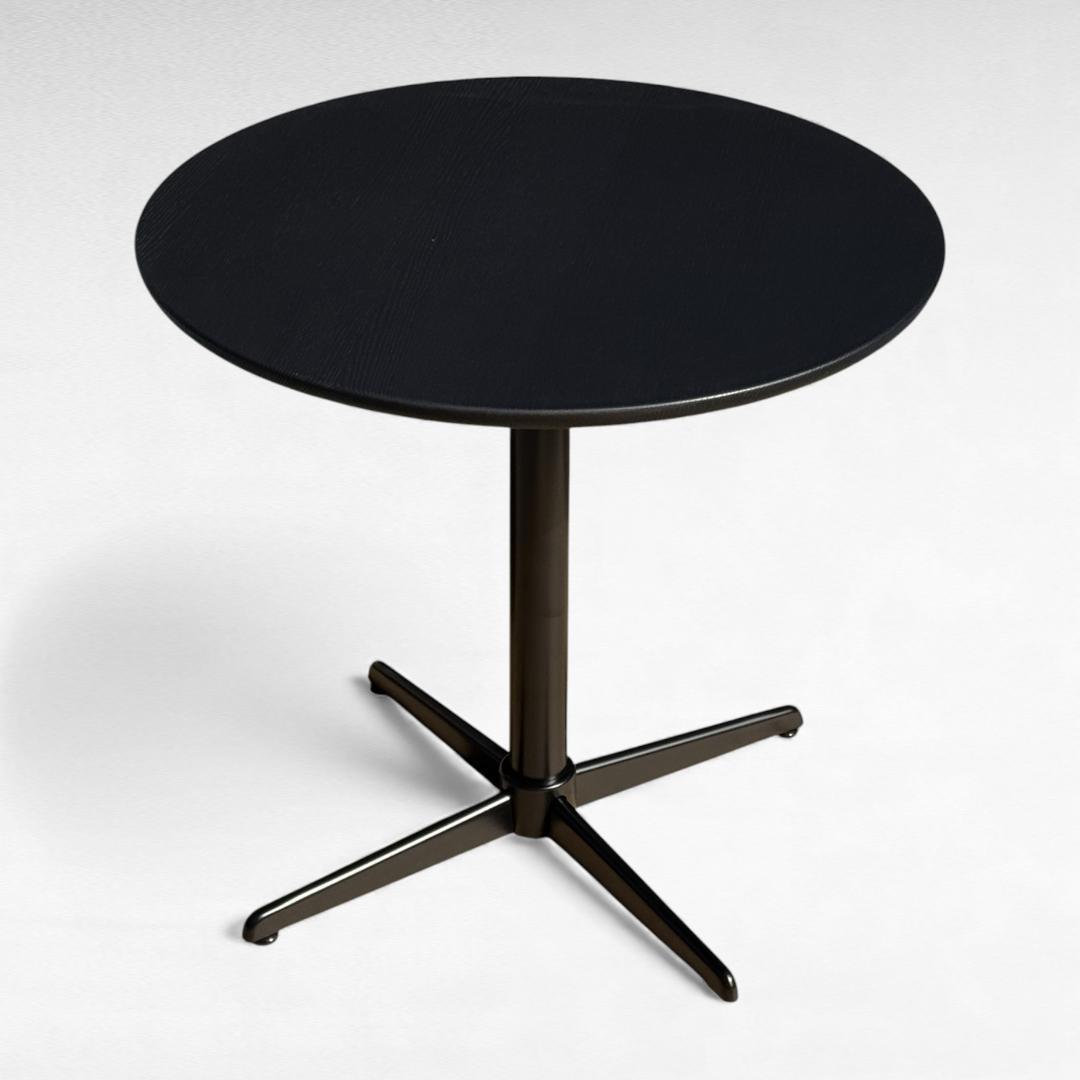 美品 ナガノインテリア レッドオーク材 DT629-3S 円形テーブル 幅75