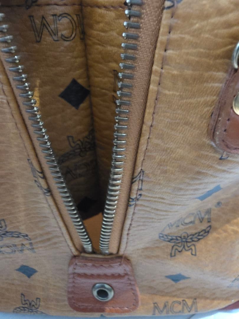 中古美品　MCM ミニボストンバッグ ブラウン