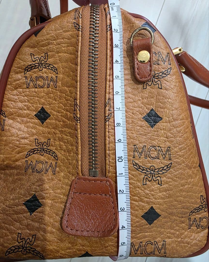 中古美品　MCM ミニボストンバッグ ブラウン