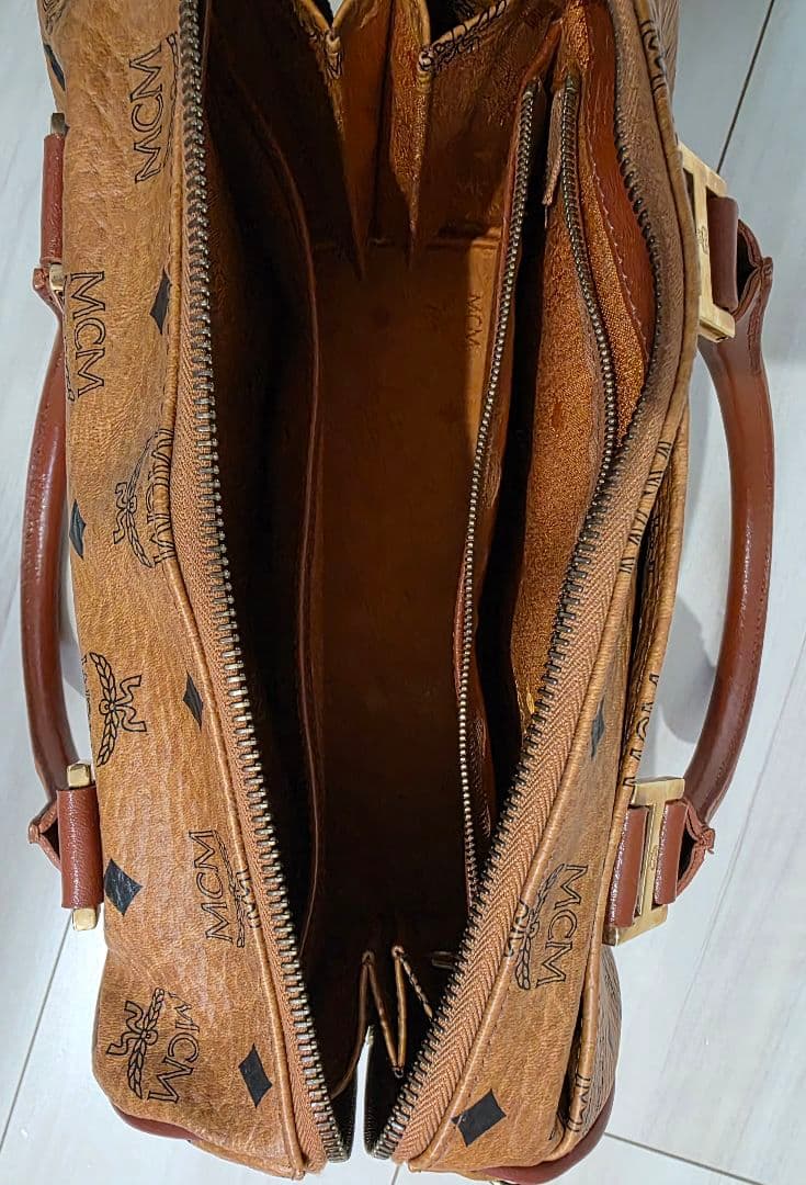 中古美品　MCM ミニボストンバッグ ブラウン