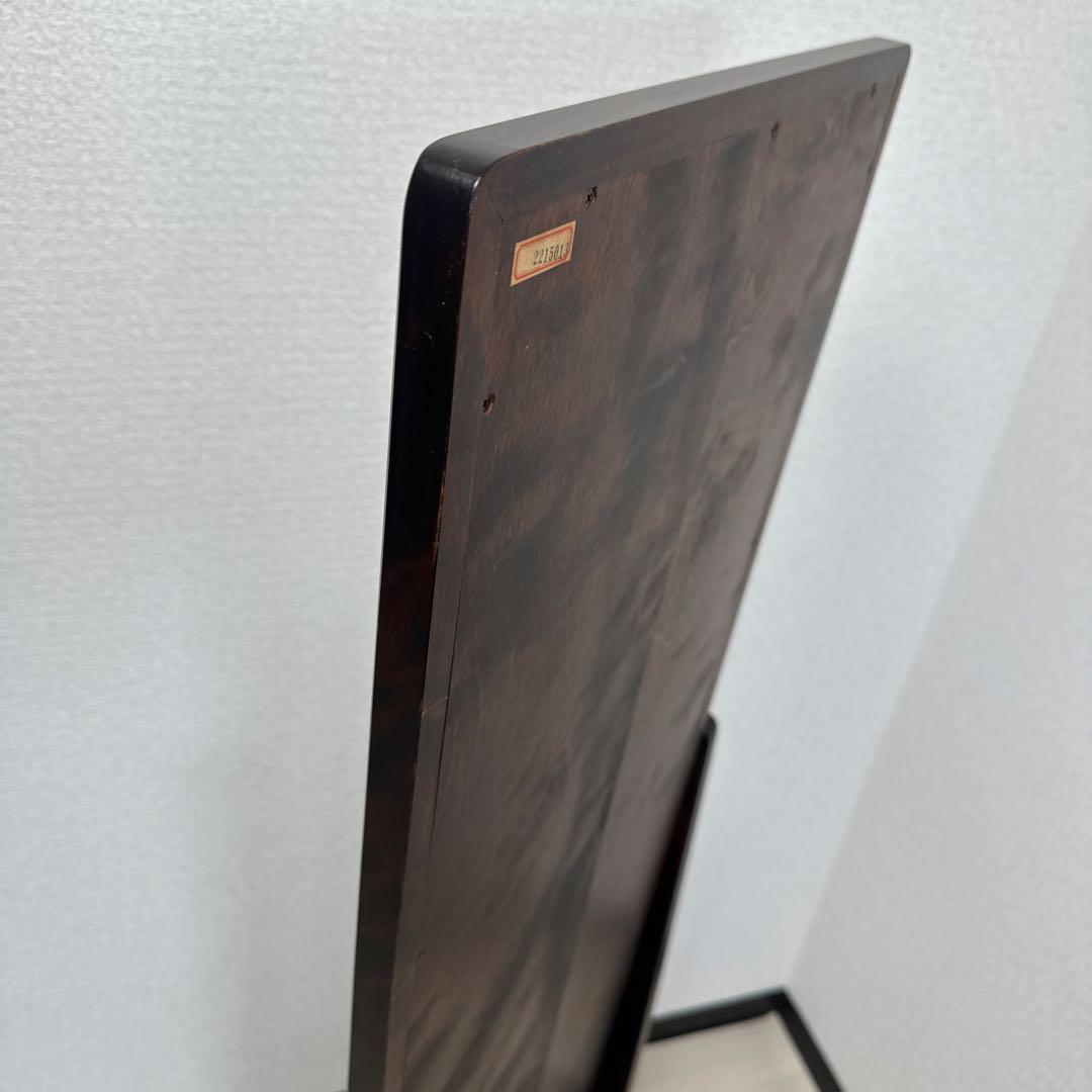 北海道民芸 スタンドミラー 鏡 姿見 全身鏡 樺材 無垢材 管理No.i1-2※