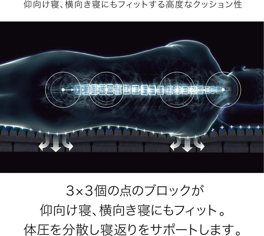 nishikawa シングル ベッドマットレス 厚さ14cm 日本製 ブルー