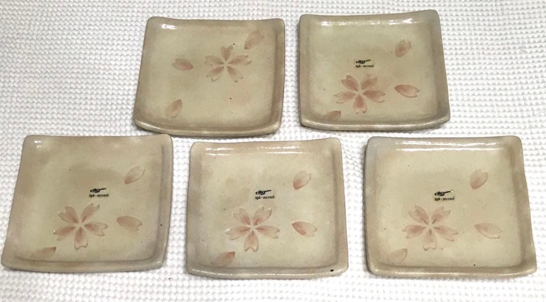 伊賀焼　長谷園　「印花」　角皿 大1枚　角皿 小5枚　新品
