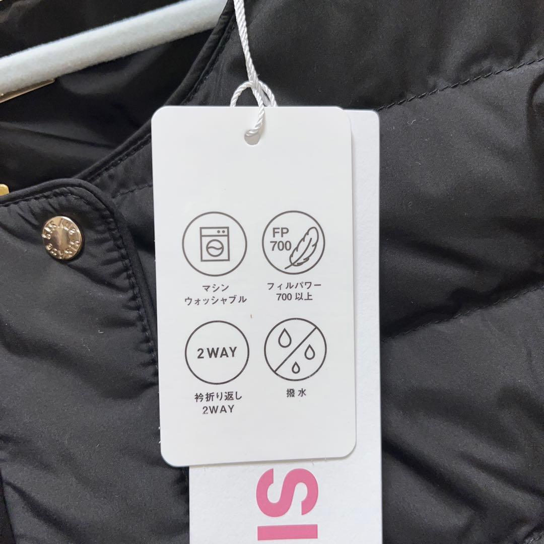 新品　ANY SIS ノーカラーミドルダウン