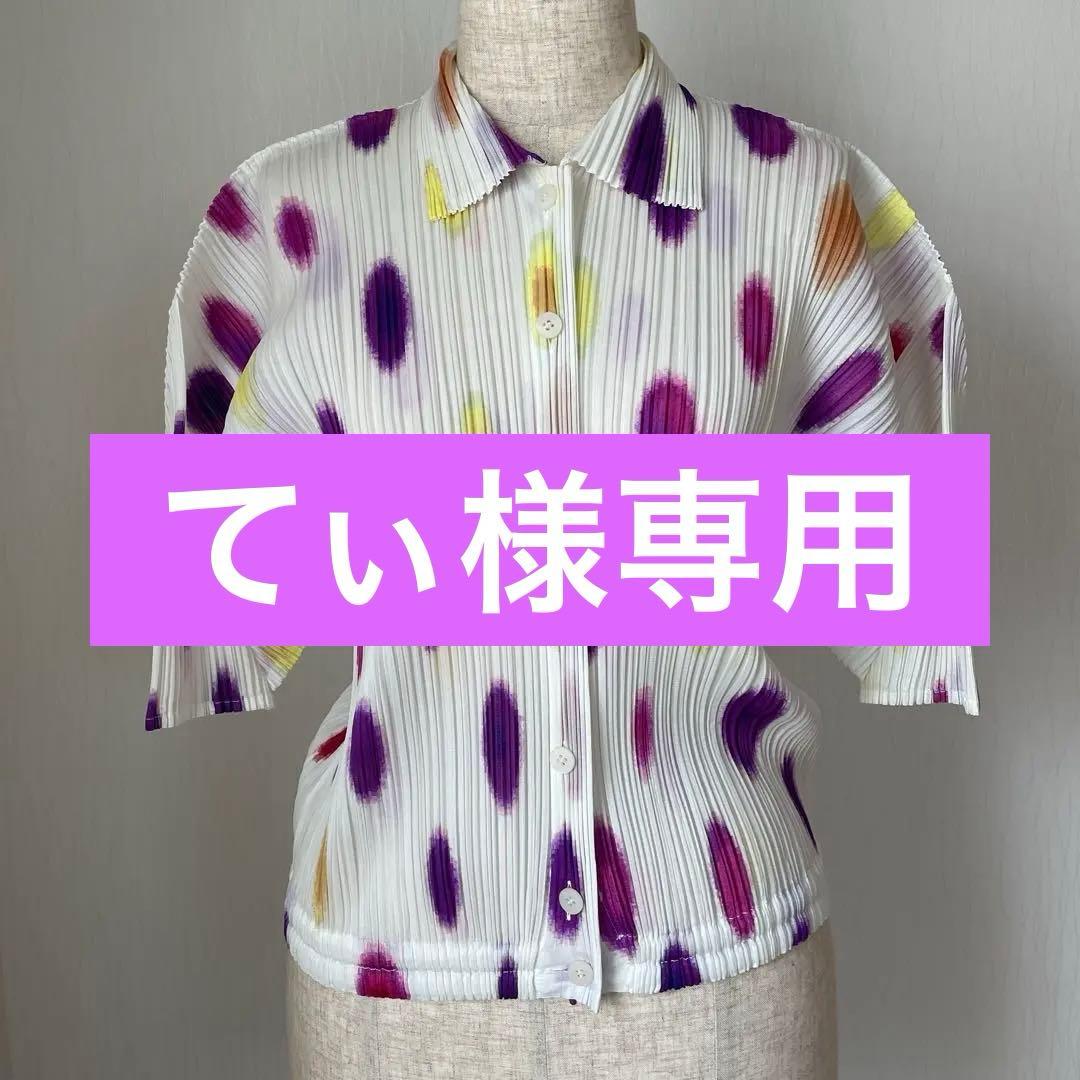 プリーツプリーズ　半袖ブラウス　サイズ3