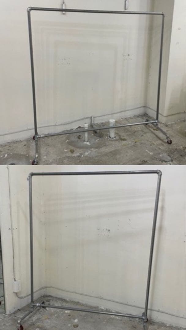 都内の方優先】ガス管　2台　ハンガーラック　キャスター付き