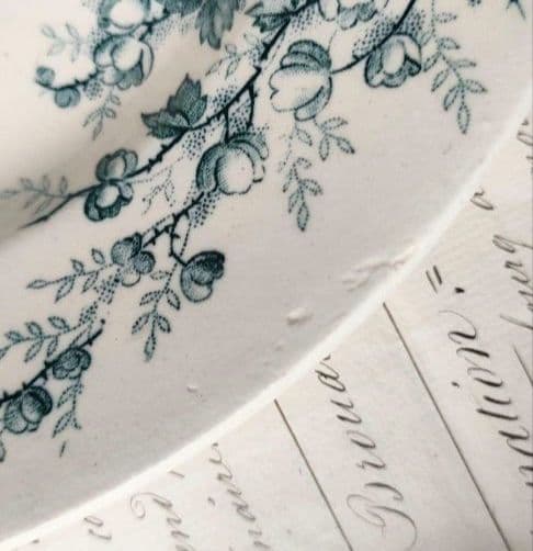 美品　ジョワジールロワ　ポンパドール　平皿　フランスアンティーク