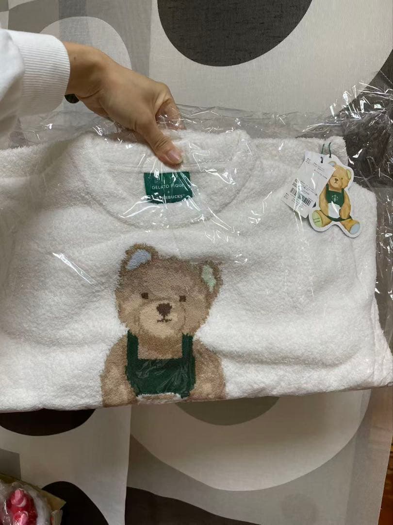 【全新未使用】スタバ×ジェラピケ　上着とズボン2点セット 茶色