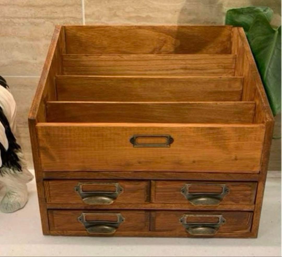 アンティーク風ノート収納棚　ハンドメイド