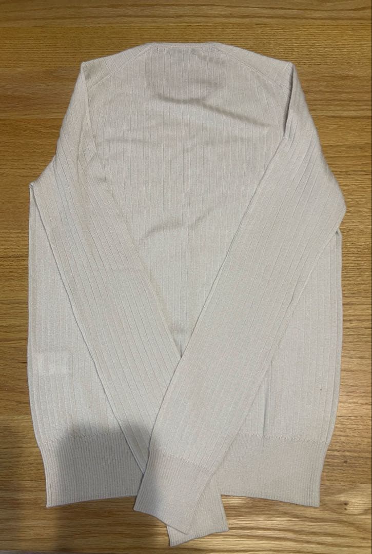 DRAWER カシミヤシルクリブクルーネックニット